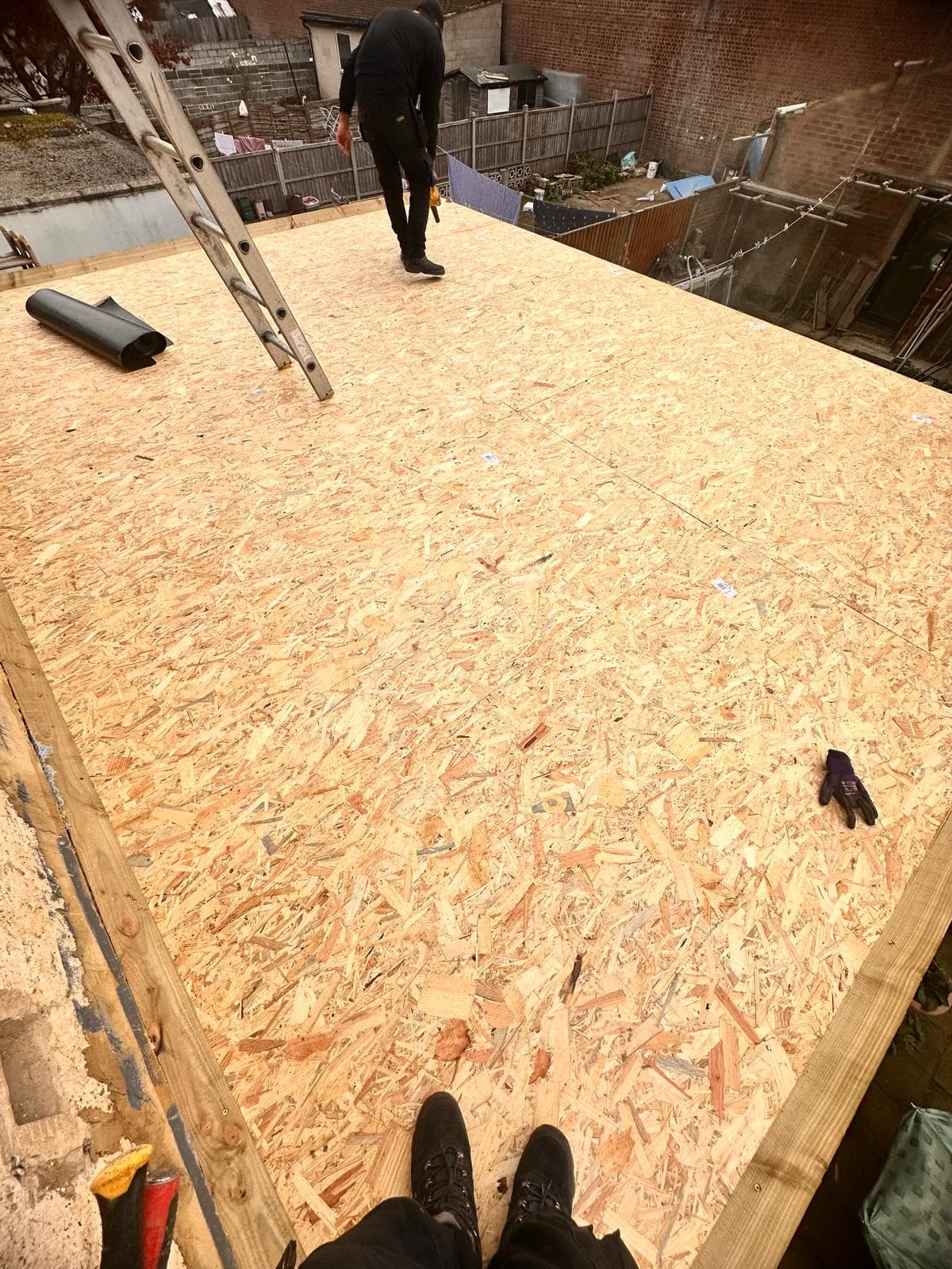 Flat roof deck installation