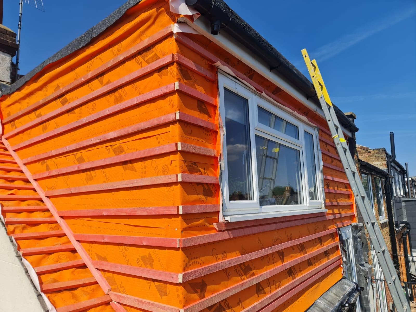 Dormer roof felting and battening